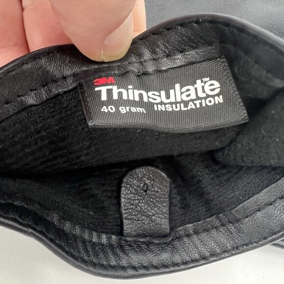 2 Pairs Leather Glove Women's L Saks Fifth Avenue Cashmere Adrienne Vittadini - Picture 3 of 8